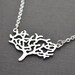 Modern tree pendant necklace