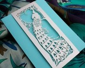 Laser cut belly band - "Art Deco Peacock"
