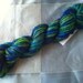 Handspun Mulberry Bombyx Cultivated Silk with Noil Navajo 3 Ply - 124 yds, 2 oz, 12 WPI  - "Electric Peacock"