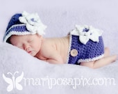 Adorable Hat and Diaper Cover Combo