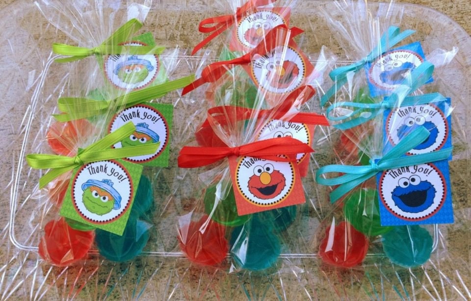 CHARECTOR FAVORS (30 Soaps) - Sesame Street Inspired Party Favor, Elmo Inspired Birthday or Baby Shower Favor, Oscar and Cookie Monster Il_570xn