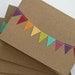 Stationery Thank You Cards Set with Bunting Flag Set of 10