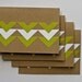 Green and White Chevron Stationery