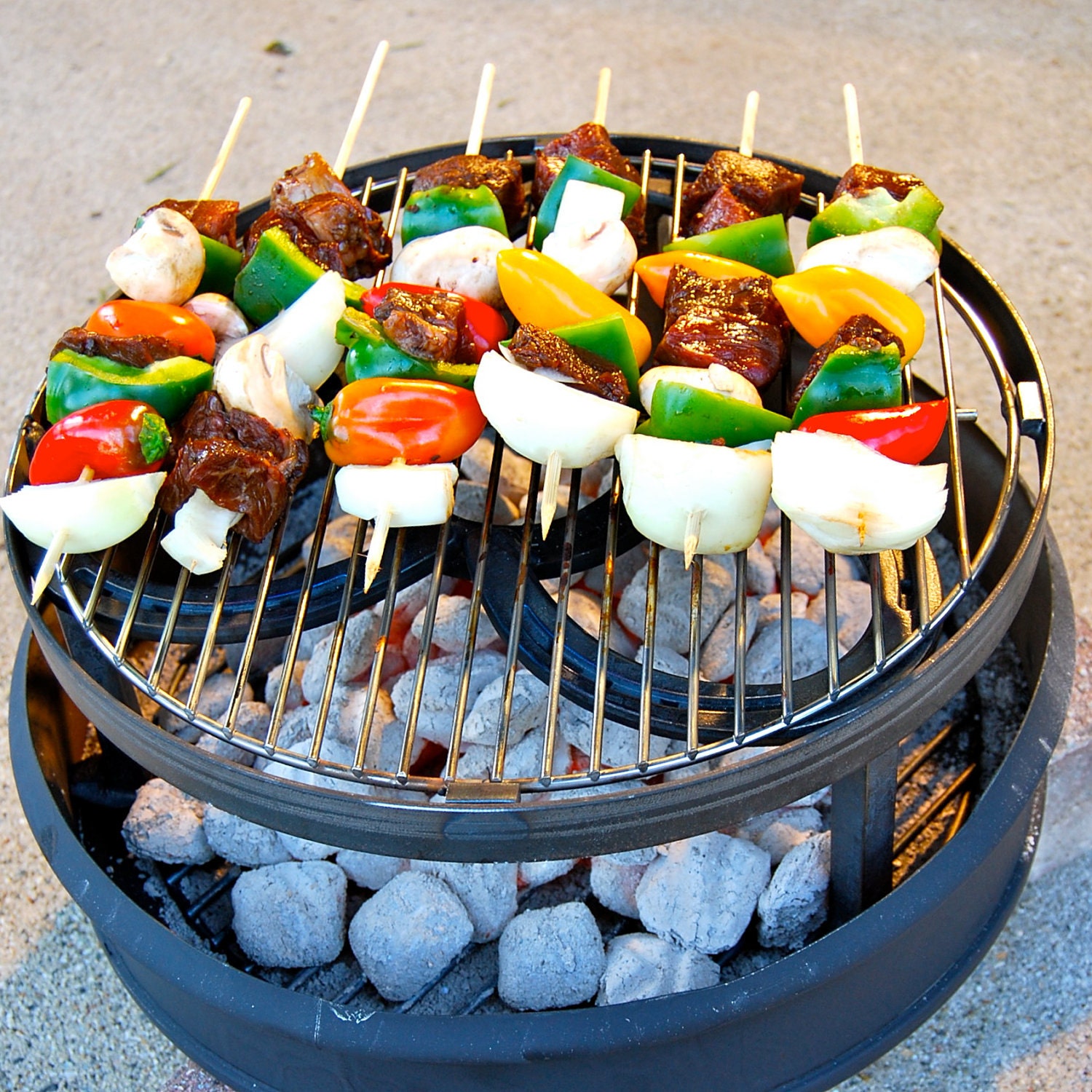 Taller Campfire grate Stand, Grill, charcoal ash pan, handle, 8" legs, Fire stand for outdoors fire pit, MADE to ORDER