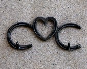 Personalized horseshoe western hat rack, any 2 custom letters & heart,   MADE to ORDER