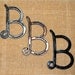 HORSESHOE Letter, INITIALS for words, sign, A, B, C, D, E, F, G, H, I, J, K, L, M, N, O, P, Q, R, S, T, W, X, Y, Z, Made to Order