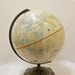 Vintage Globemaster 12 Inch Diameter Globe with Antique Brass Metal Base by Replogle, Inc