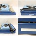 Vintage Royal Century Blue Painting Portable Typewriter with Cover // Made in Japan