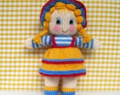 Sunny Sally - knitted toy doll - INSTANT DOWNLOAD - PDF email knitting pattern - ePattern