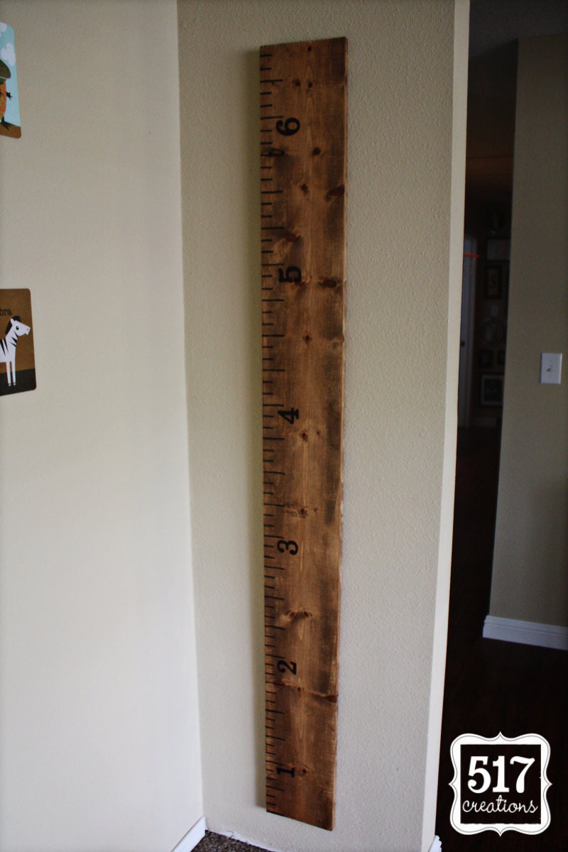 Oversized Wooden Ruler Growth Chart