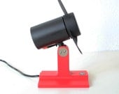 Reserved for Michael: Vintage Black and Red Modern Table Fan Ventilator made in the 70's by AS in West-Germany