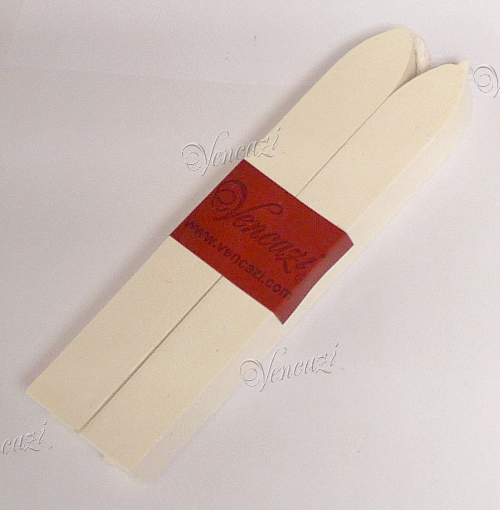 2 Sticks Packed Solid Color Flexible Sealing Wax with Wick - Snow White (Buy 6 Packs plus "FREE GIFT")