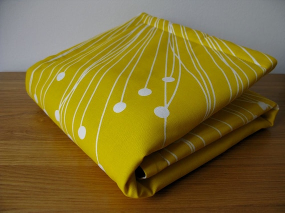 Daycare nap mat or play mat for baby or toddler - yellow and white cotton - IN STOCK