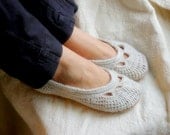 Crochet Pattern for Yoke Ballet House Slipper PDF  Pattern number 110 - Instant Download