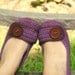 Womens House Slipper Crochet Pattern - Violet- number 205 - Instant Download