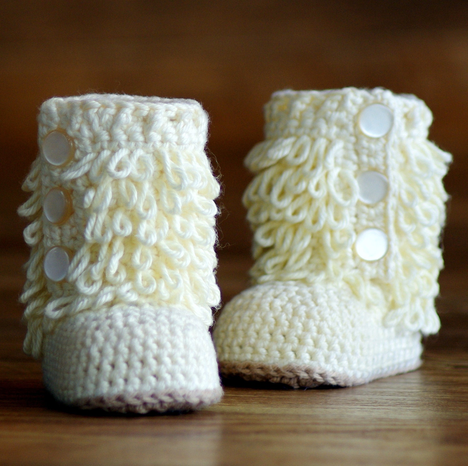 Baby Booties PDF Crochet Pattern Furrylicious Boot  - Pattern number 200 Instant Download