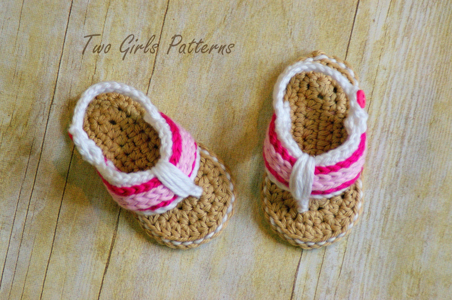 Crochet Patterns for Sporty Flip Flop Baby Sandals - Crochet pattern number 116 - Instant Download