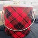 Rockabilly Red Ice Bucket Vintage Home Decor Housewares Party Tableware Dinnerware 1960's Man Cave Barware