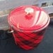 Rockabilly Red Ice Bucket Vintage Home Decor Housewares Party Tableware Dinnerware 1960's Man Cave Barware