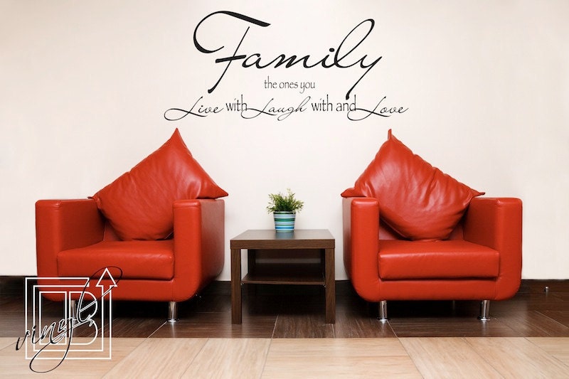 Family Wall Decal Quote - Wall Decal Quote - Vinyl Word Art
