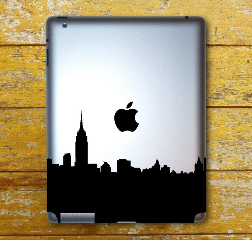 New York Skyline IPad Decal - IPad 1 - IPad 2 - IPad 3 - IPad Sticker