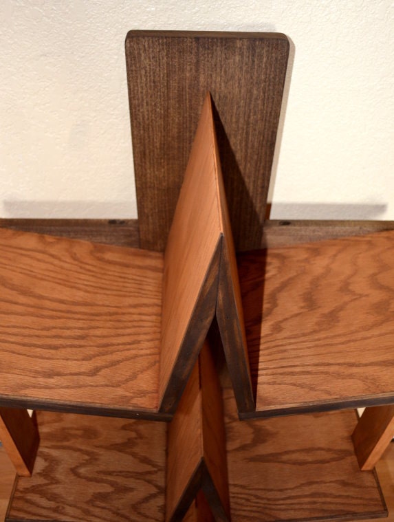 Bookcase Modern 3 shelf Wood Wooden Custom - The Arrows - a MapleBear design