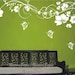 nursery wall decals flower vinyl wall decals Butterflies wall decals office decal children wall decal-White-White Flower with Butterflies