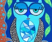 Ambrosino Art PRINT Blue Owl