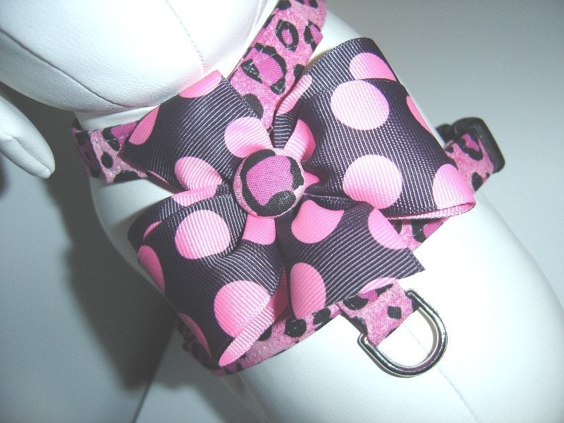 The Pink Leopard Diva- XS Adjustable Pet Harness