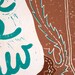 WALL Art COWBOY Boots YeeHaw LINOCUT, 11 x 14, Children's Decor, Bathroom Art, Mudroom Art, Cowboy Art