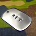 custom dog tag / military / nickel silver / polished / small : The New-Classic Dog Tag