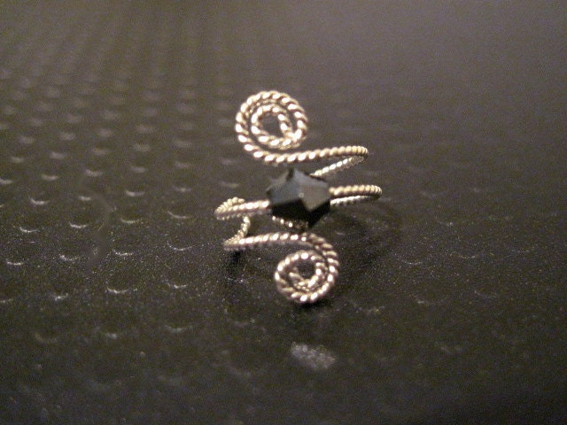 Non Pierced Sterling Silver "Luck of the Irish" Ear Cuff Conch Cartilage Twisted Wire Color Choices