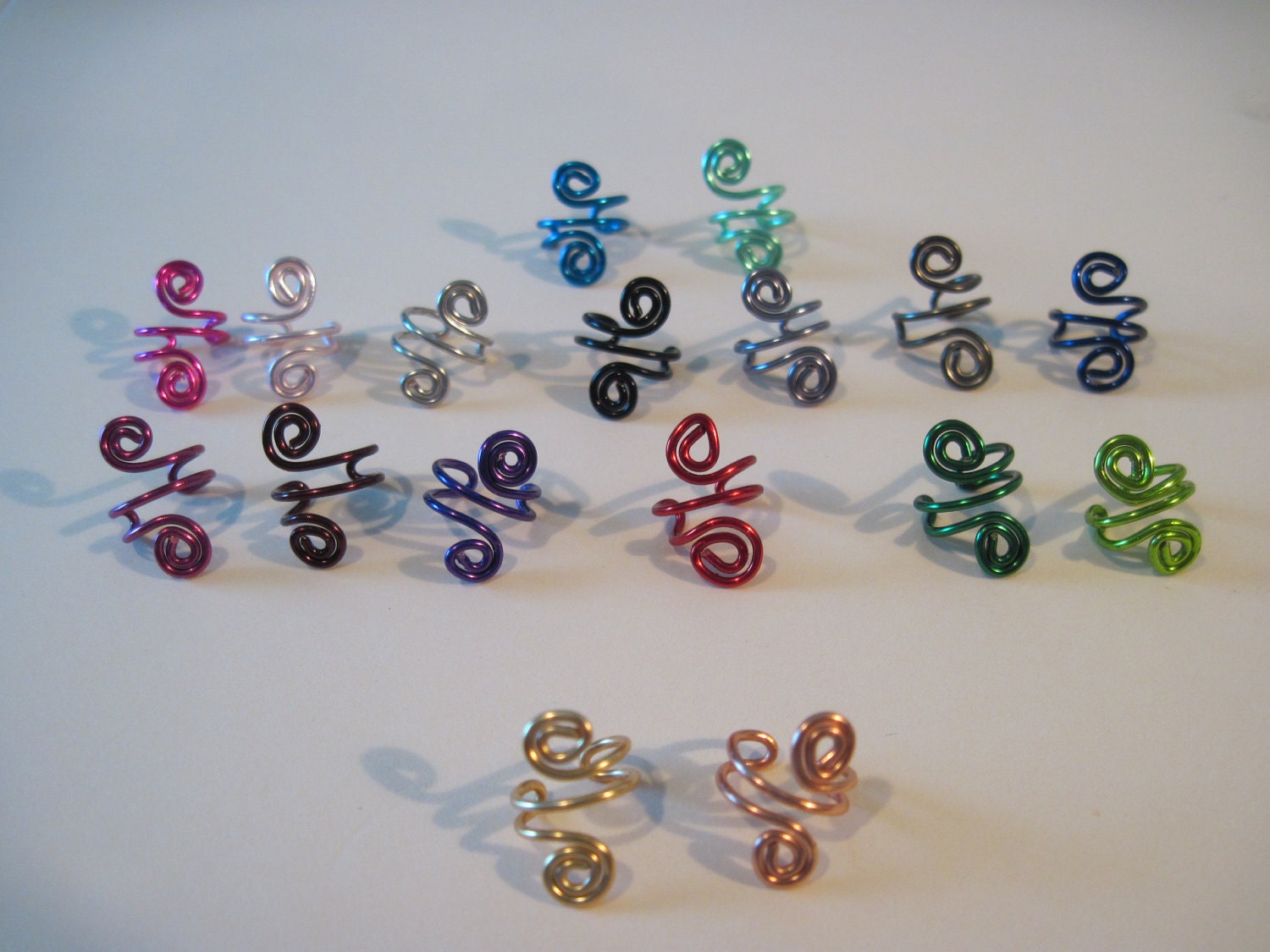 No Piercing "Crystal Double Up" Ear Cuff for Cartilage Helix Handmade 1 Cuff Color Choices