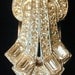 Art Deco Pave Clear Crystal Rhinestones Dress Clip