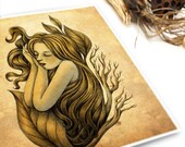 Surreal Fantasy Illustration, Print of Original Digital Illustration - Little Rhizome by Amalia K