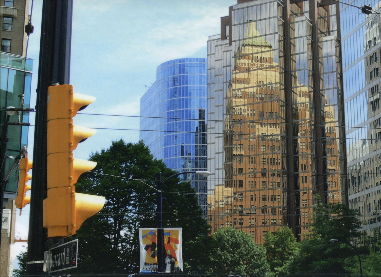 Reflections-Vancouver, Canada-Laminated new Giclee Print on foam board, size 16.50" x 10.50".Free shipping USA