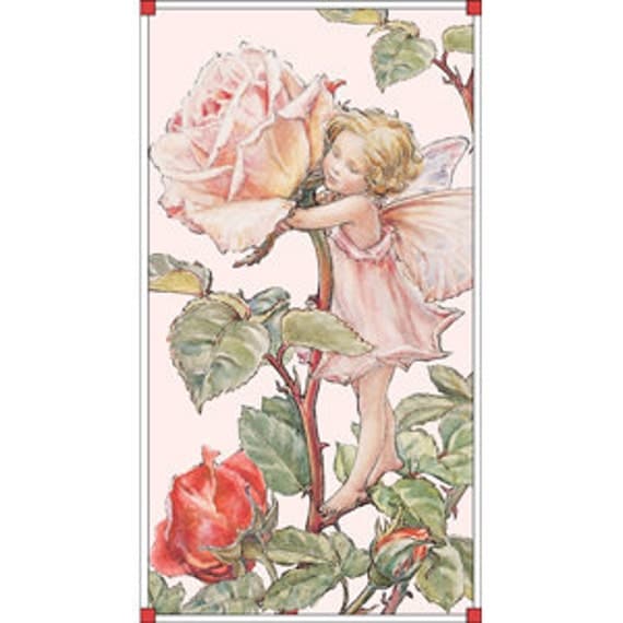 fabric panel SWEET ROSE Flower Fairy Fairies from Michael Miller