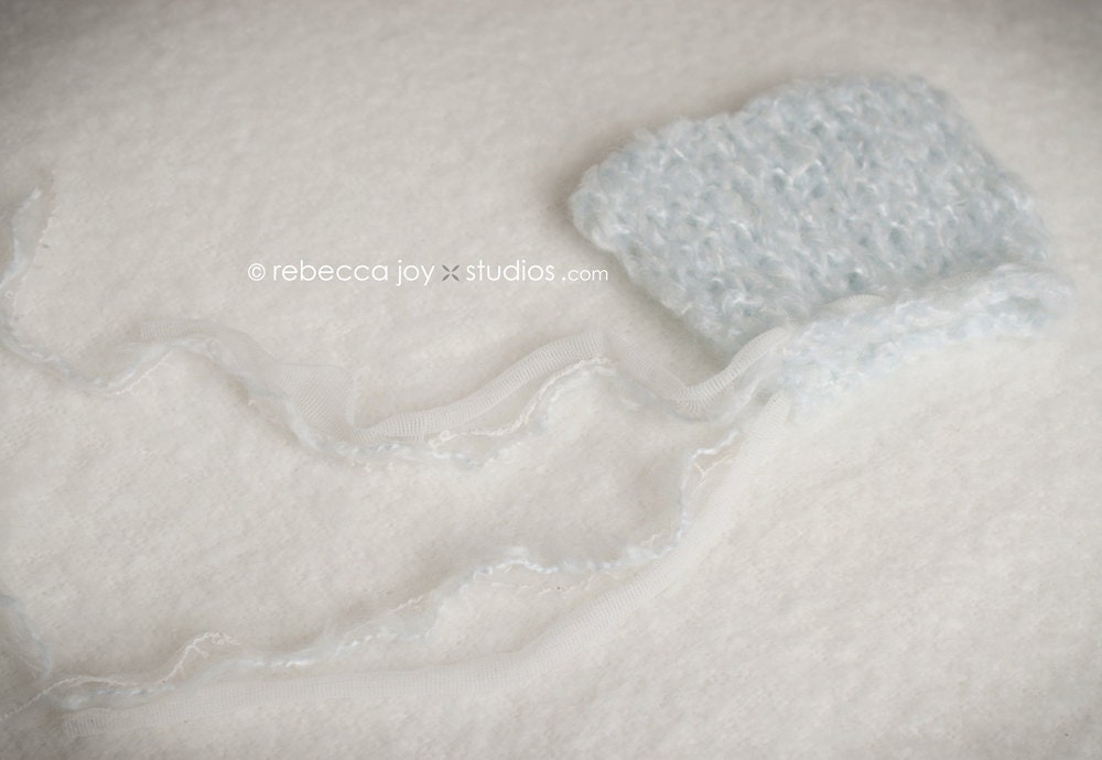 the Sweetheart : Newborn HAT - Rain Blue - Newborn Photo Prop -  newborn knit hat, baby hat, photography prop