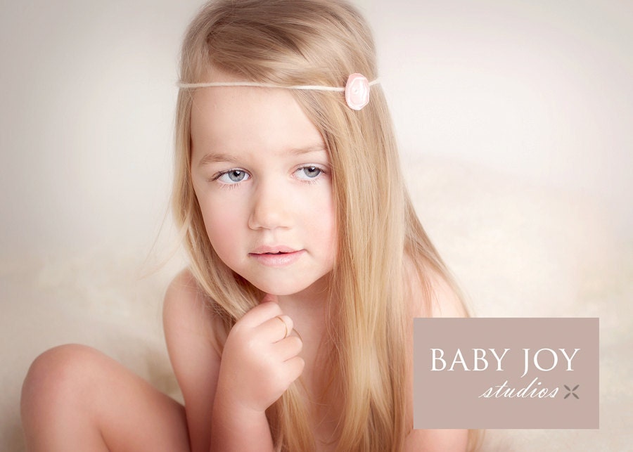 the Lovely : Newborn Headband - Blush Pink - Newborn Photo Prop - halo, flower headband, head band, photography prop