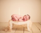 the Angelic : Newborn Headband  - Ivory - Newborn Photo Prop -  halo, blanket, wrap, flower headband