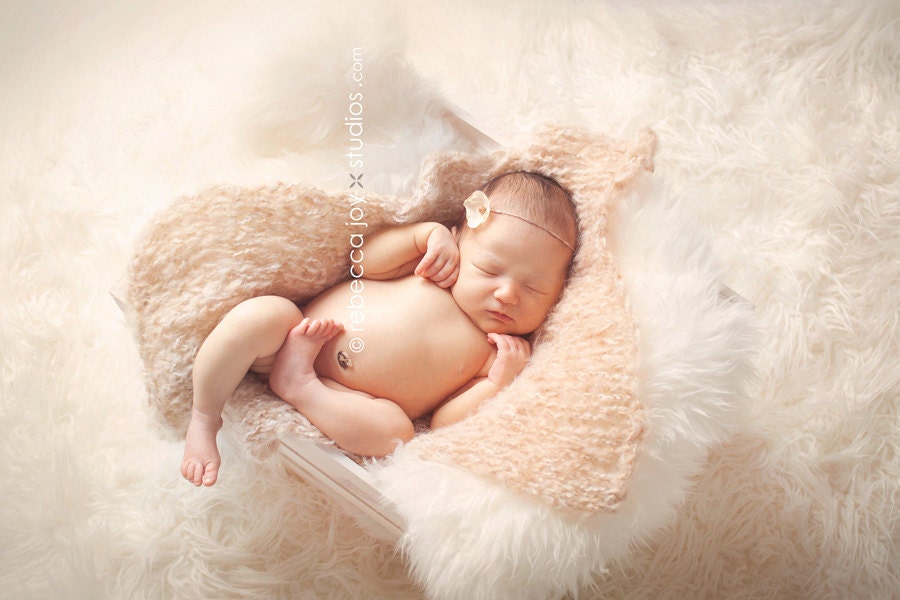 the Flora : Newborn Headband  - Honey Yellow colour - Newborn Photo Prop -  halo,  flower headband, baby girl, photography prop