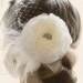 Wedding hair piece wedding hair flower , Ivory Wedding Fascinator, Ivory or White Wedding Hair Flower
