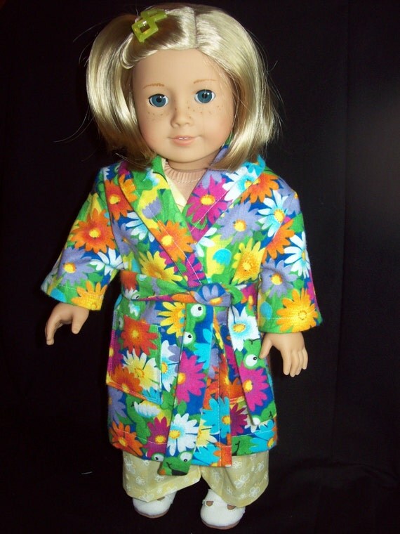 American Girl Doll Clothes.  18 inch doll Robe and PJ's.