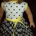 American Girl Doll clothes 18 inch doll dress from black and white polka dot fabric