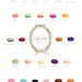 Macaron Flavors Laduree Menu Chart Watercolor Painting - Digital Print 8 x 10 Laure