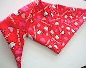 Hello Kitty Dog Bandana: Valentine Hearts Sanrio Pet Scarf - Limited Qty. Available