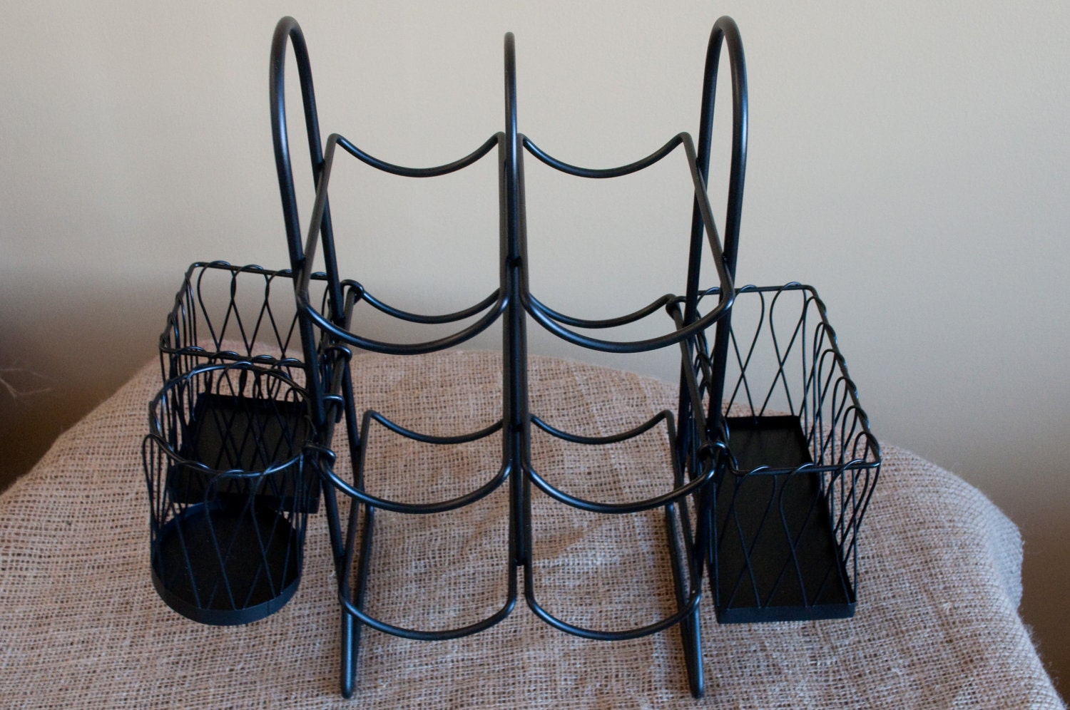 Black Gift Wrap, Craft or Office Organizer