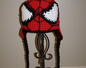 Superhero spider-dude crochet  hat newborn - adult made to order