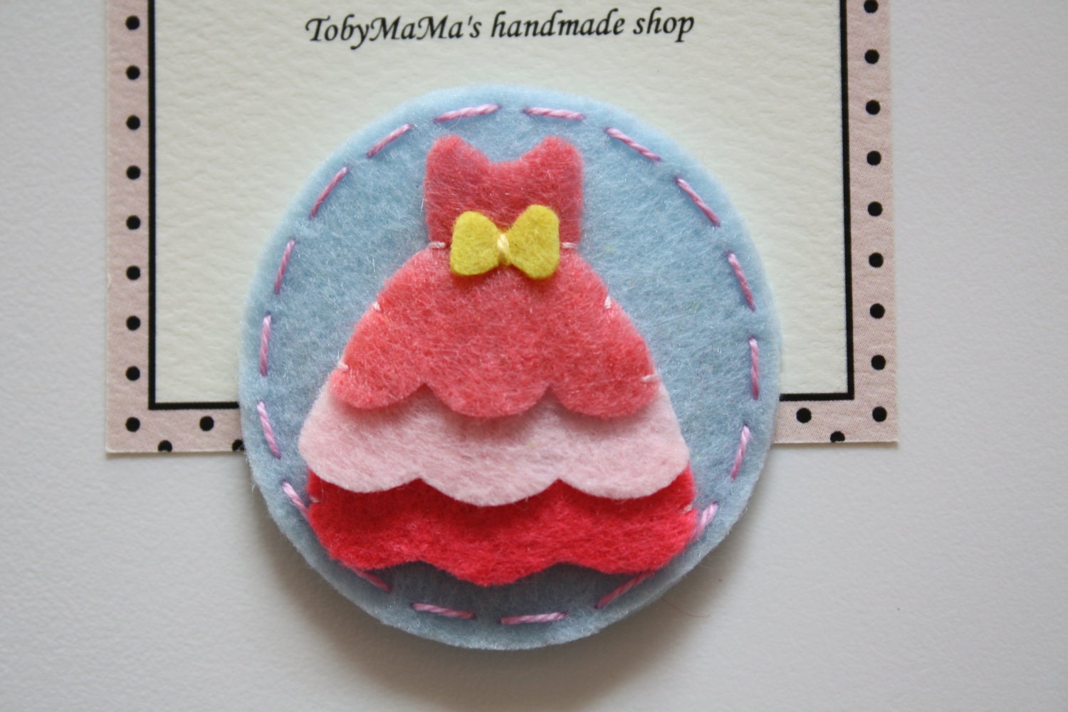 Princess Dress Felt Hair Clip