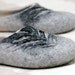 Felted slippers Gray Wind Unisex